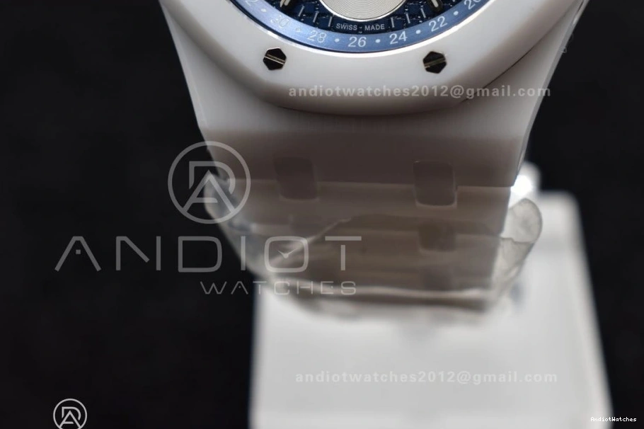 A Bracelet Oak 1052 26579cb Royal APSF Best on Ceramic White SmoothTexture Edition Ceramic Calendar Perpetual 0929